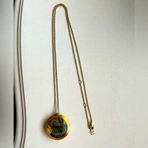 Dean Davidson labradorite and moonstone pendant and 30” chain